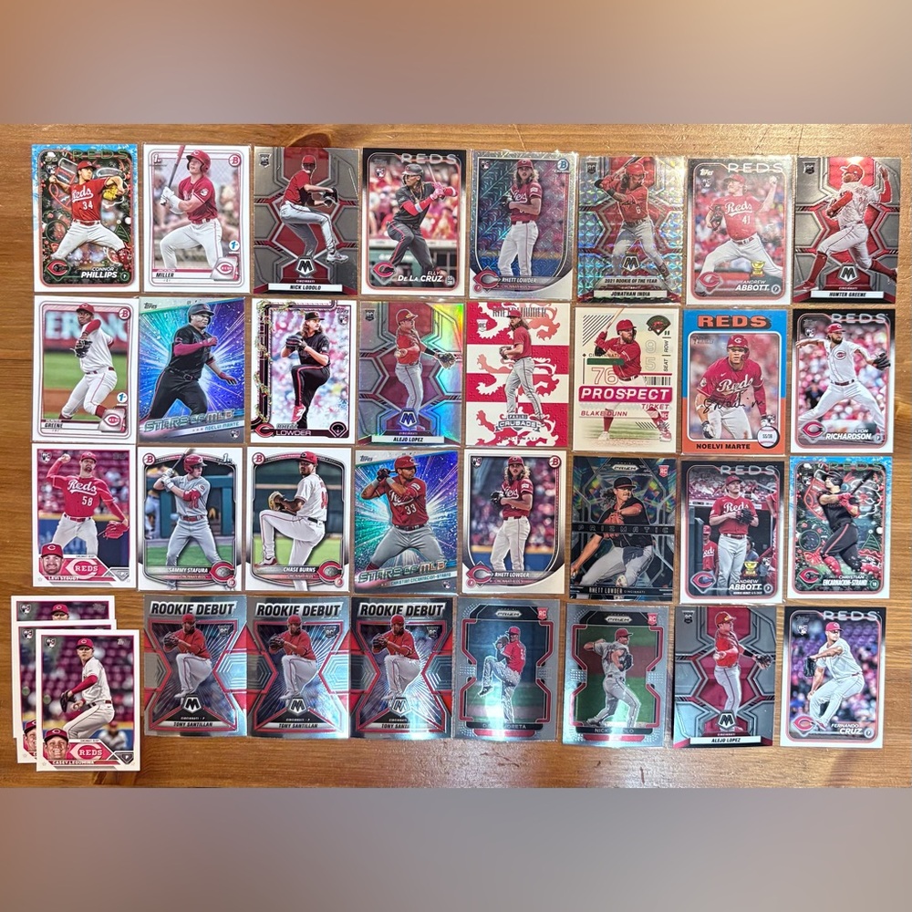 ❗️SOLD❗️(34) Card Rookie Lot (34) Card Lot - Cincinnati Reds Rookie